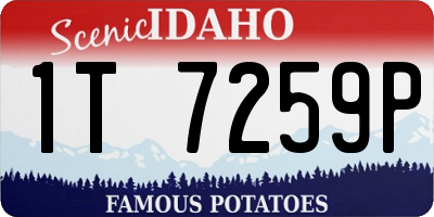 ID license plate 1T7259P