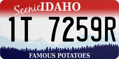 ID license plate 1T7259R