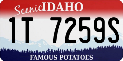 ID license plate 1T7259S