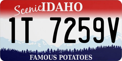 ID license plate 1T7259V