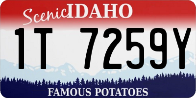 ID license plate 1T7259Y