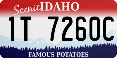 ID license plate 1T7260C