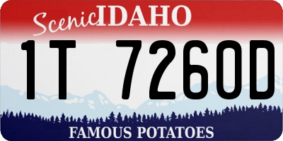 ID license plate 1T7260D
