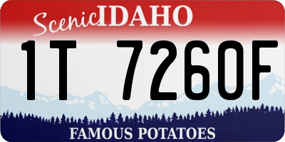 ID license plate 1T7260F