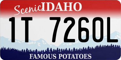 ID license plate 1T7260L