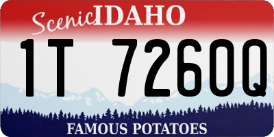 ID license plate 1T7260Q