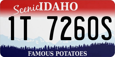ID license plate 1T7260S