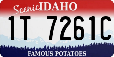 ID license plate 1T7261C