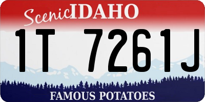 ID license plate 1T7261J