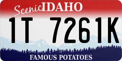 ID license plate 1T7261K