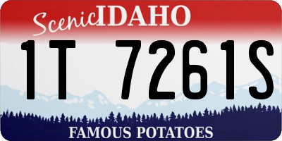 ID license plate 1T7261S