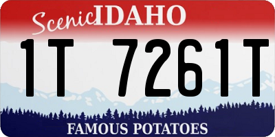 ID license plate 1T7261T