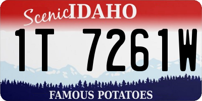 ID license plate 1T7261W