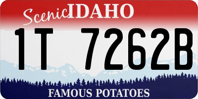 ID license plate 1T7262B