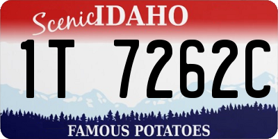 ID license plate 1T7262C