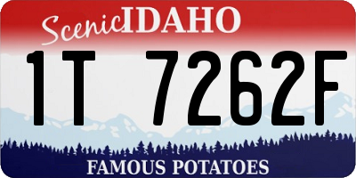 ID license plate 1T7262F