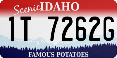 ID license plate 1T7262G
