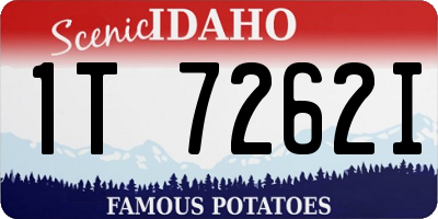 ID license plate 1T7262I