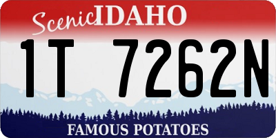 ID license plate 1T7262N