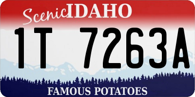 ID license plate 1T7263A
