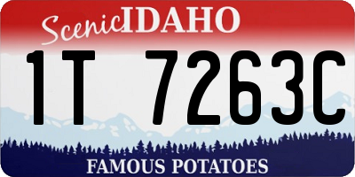 ID license plate 1T7263C
