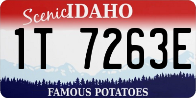 ID license plate 1T7263E