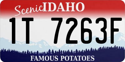ID license plate 1T7263F