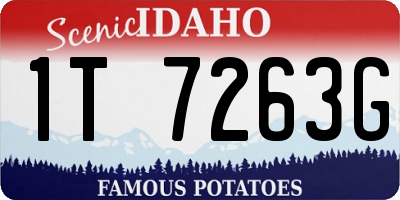 ID license plate 1T7263G
