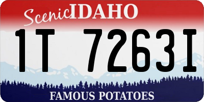 ID license plate 1T7263I