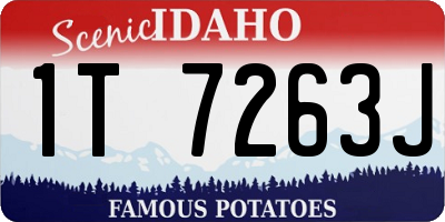 ID license plate 1T7263J