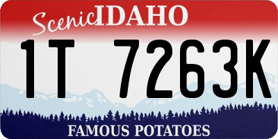 ID license plate 1T7263K
