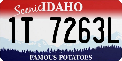 ID license plate 1T7263L