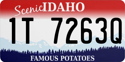 ID license plate 1T7263Q