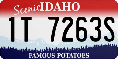 ID license plate 1T7263S