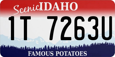 ID license plate 1T7263U
