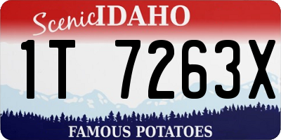 ID license plate 1T7263X