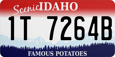 ID license plate 1T7264B