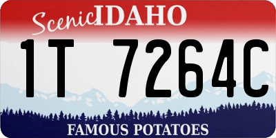 ID license plate 1T7264C