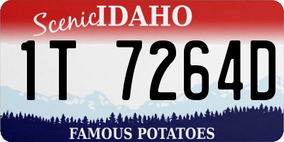 ID license plate 1T7264D