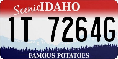 ID license plate 1T7264G