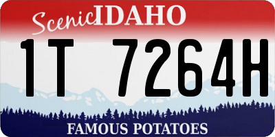 ID license plate 1T7264H