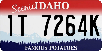 ID license plate 1T7264K