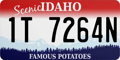 ID license plate 1T7264N