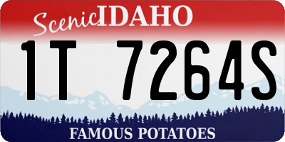ID license plate 1T7264S