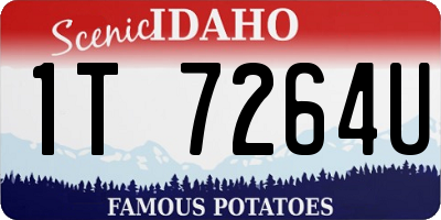 ID license plate 1T7264U