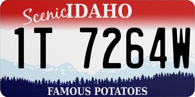 ID license plate 1T7264W