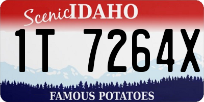 ID license plate 1T7264X