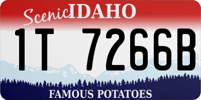 ID license plate 1T7266B