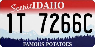 ID license plate 1T7266C