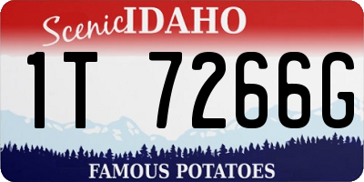 ID license plate 1T7266G